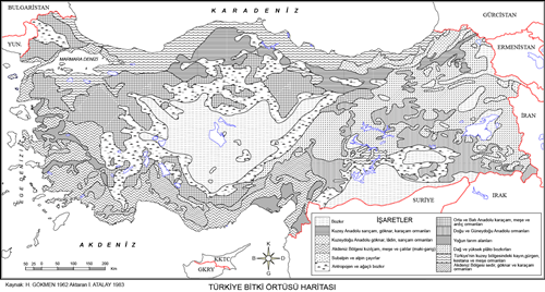 Trkiye Bitki rts Haritas 2