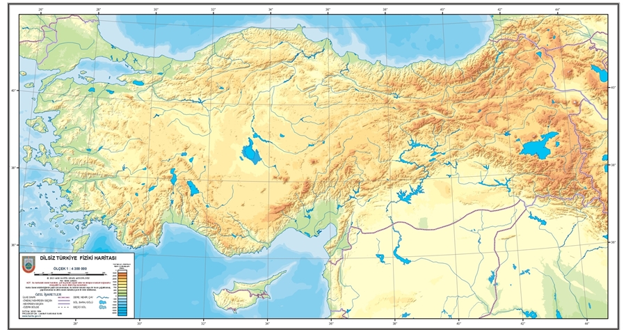 Trkiye Fiziki Haritas Dilsiz
