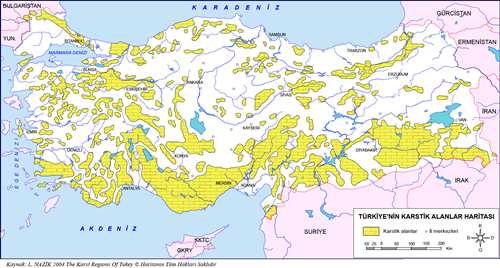 Türkiye Karstik Araziler Haritası