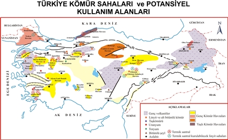 Trkiye Kmr Madenleri ve Sahalar Haritas