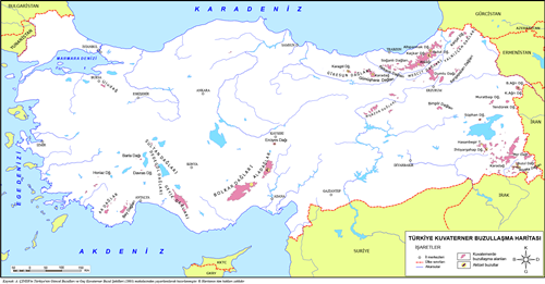 Türkiye Güncel Buzullaşma Haritası