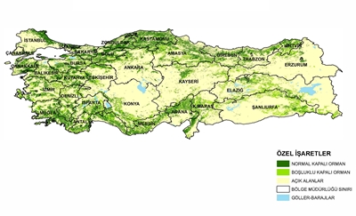 Trkiye Orman Varl ve Orman Haritas