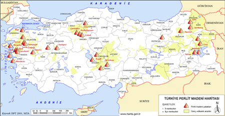 Trkiye Perlit Madeni Haritas