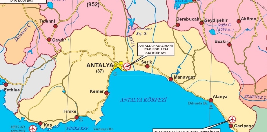 Antalya Havaliman Haritas