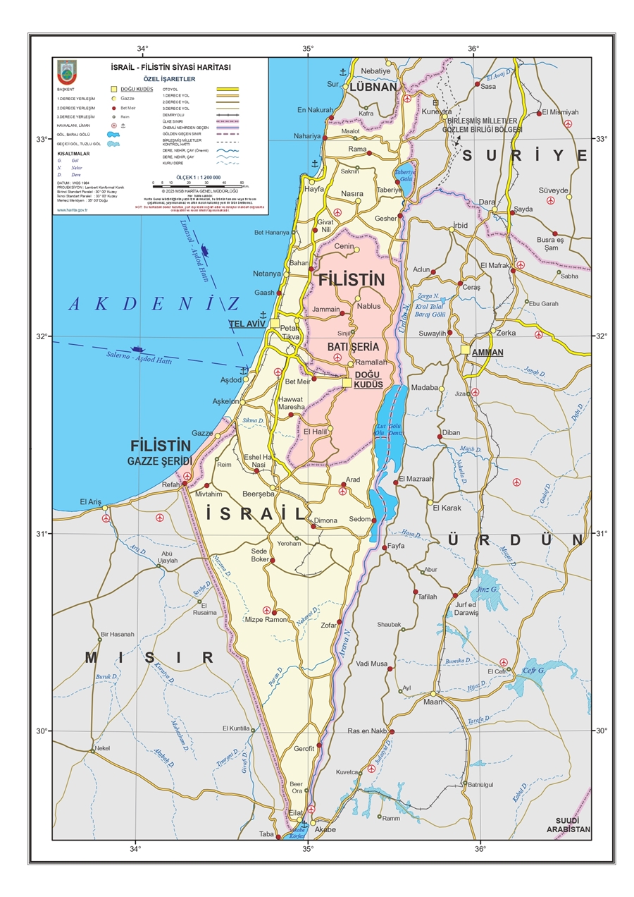 İsrail ve Filistin Siyasi Haritası