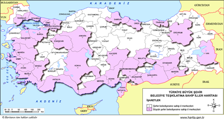 Türkiye Büyükşehirler Haritası