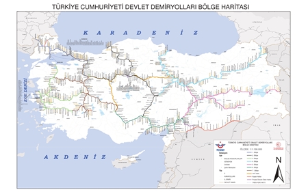 Türkiye Demir Yolları Haritası