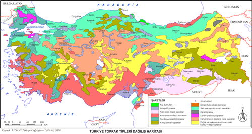 Türkiye Toprak Tipleri Haritası