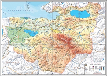 Bursa ve ileleri fiziki haritas