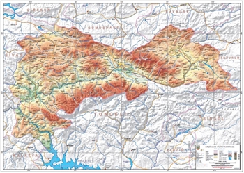 Erzincan ve ileleri fiziki haritas