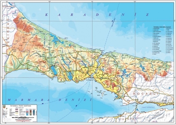 stanbul ve ileleri fiziki haritas