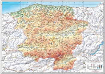 Kastamonu ve ileleri fiziki haritas