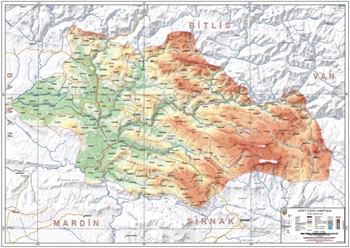 Siirt ve ileleri fiziki haritas