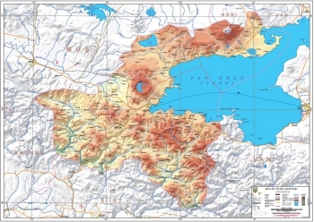 Bitlis ve ileleri fiziki haritas