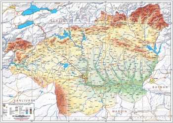 Diyarbakr ve ileleri fiziki haritas