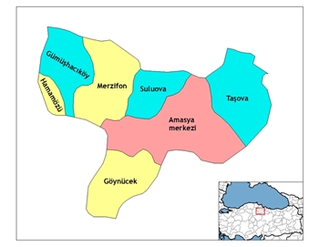 Amasya ve ileleri haritas