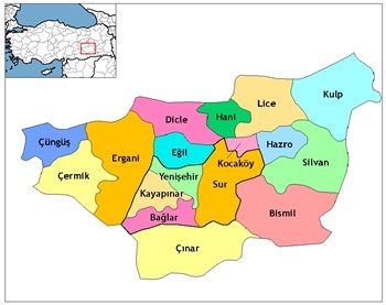 Diyarbakr ve ileleri haritas