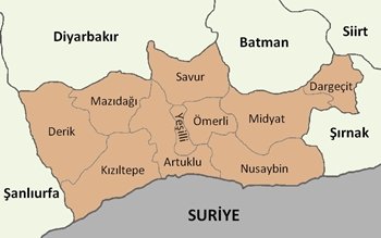 Mardin ve ileleri haritas