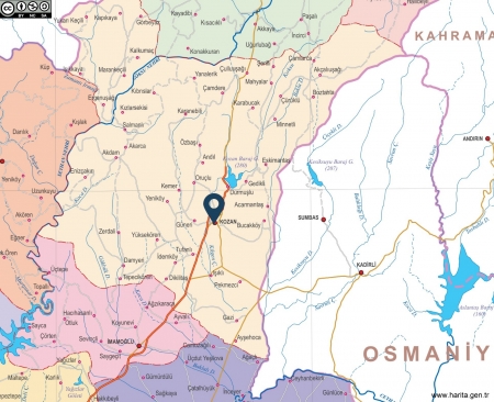 Fiziki Harita - Kozan