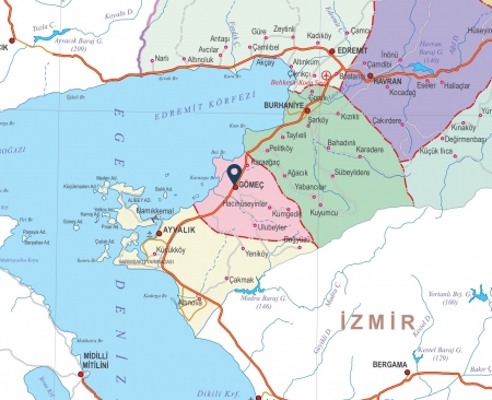 Fiziki Harita - Gömeç Fiziki Harita - Gömeç