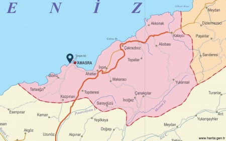 Fiziki Harita -  Amasra