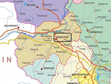 Fiziki Harita - Sarayköy Fiziki Harita - Sarayköy