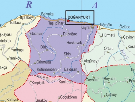 Fiziki Harita - Doğanyurt Fiziki Harita - Doğanyurt