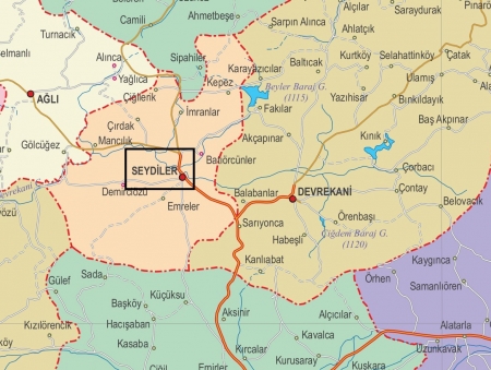 Fiziki Harita - Seydiler Fiziki Harita - Seydiler
