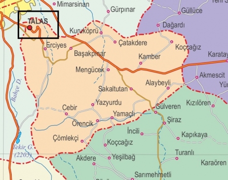 Fiziki Harita - Talas Fiziki Harita - Talas