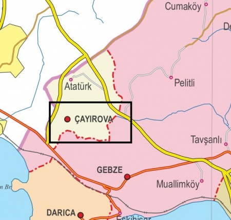 Fiziki Harita - Çayırova Fiziki Harita - Çayırova