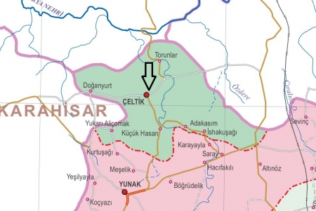 Fiziki Harita - Çeltik Fiziki Harita - Çeltik