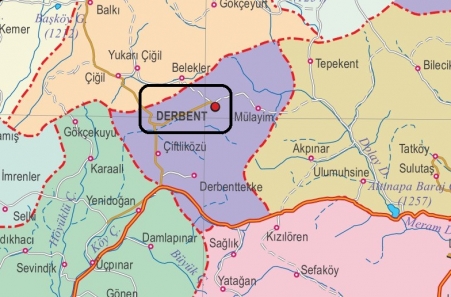 Fiziki Harita - Derbent Fiziki Harita - Derbent