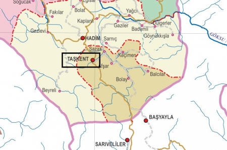 Fiziki Harita - Taşkent Fiziki Harita - Taşkent