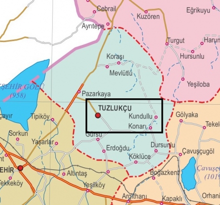 Fiziki Harita - Tuzlukçu Fiziki Harita - Tuzlukçu