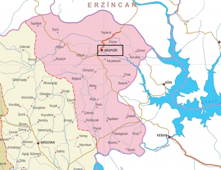 Fiziki Harita - Arapgir Fiziki Harita - Arapgir