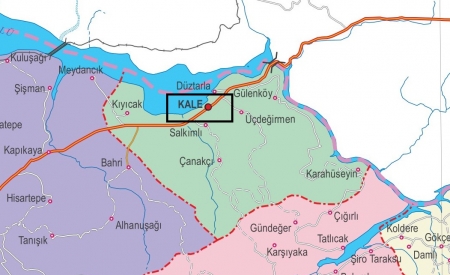Fiziki Harita - Kale Fiziki Harita - Kale