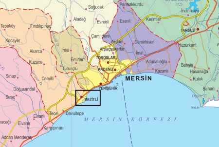 Fiziki Harita - Mezitli Fiziki Harita - Mezitli