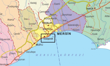 Fiziki Harita - Yenişehir Fiziki Harita - Yenişehir