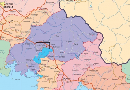 Fiziki Harita - Köyceğiz Fiziki Harita - Köyceğiz