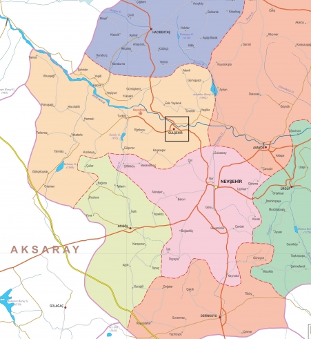 Fiziki Harita - Gülşehir Fiziki Harita - Gülşehir