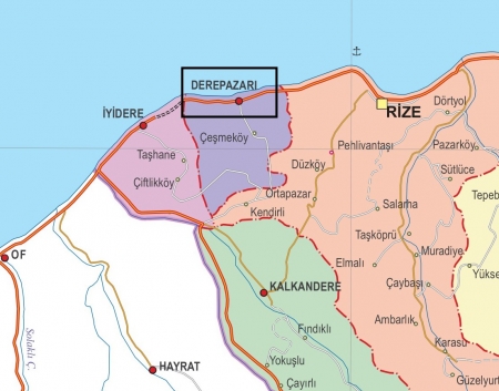 Fiziki Harita - Derepazarı Fiziki Harita - Derepazarı
