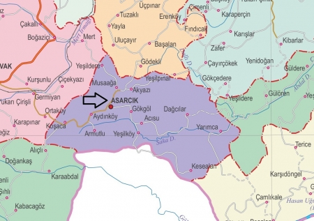 Fiziki Harita - Asarcık Fiziki Harita - Asarcık
