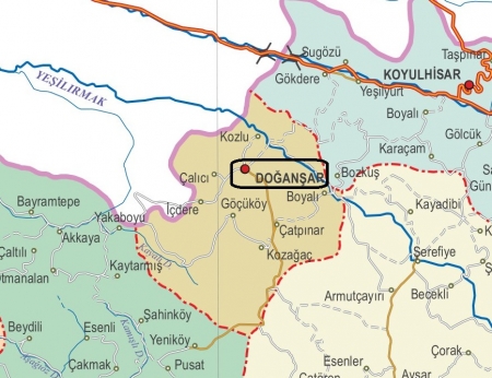 Fiziki Harita - Doğanşar Fiziki Harita - Doğanşar