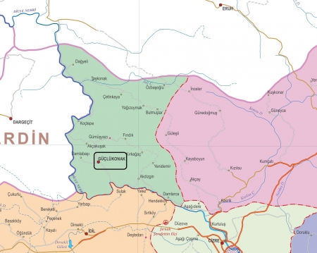 Fiziki Harita - Güçlükonak Fiziki Harita - Güçlükonak