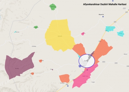Dazkırı Mahalle Haritası Dazkırı Mahalle Haritası