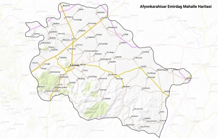 Emirdağ Mahalle Haritası Emirdağ Mahalle Haritası
