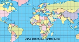 Dnya Dilsiz Siyasi ve Fiziki Haritas