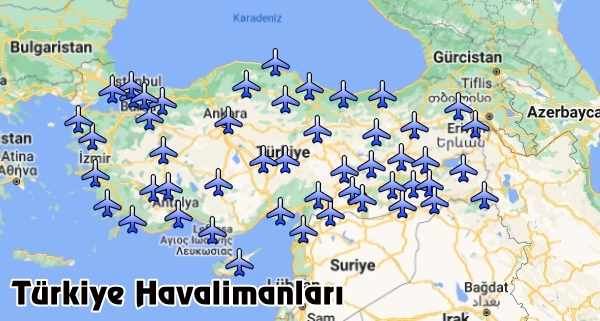 Türkiye Havalimanları Haritası