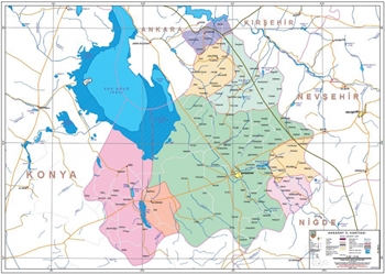 Aksaray ve ileleri mlki idare haritas