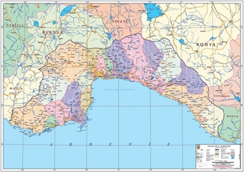 Antalya ve ileleri mlki idare haritas